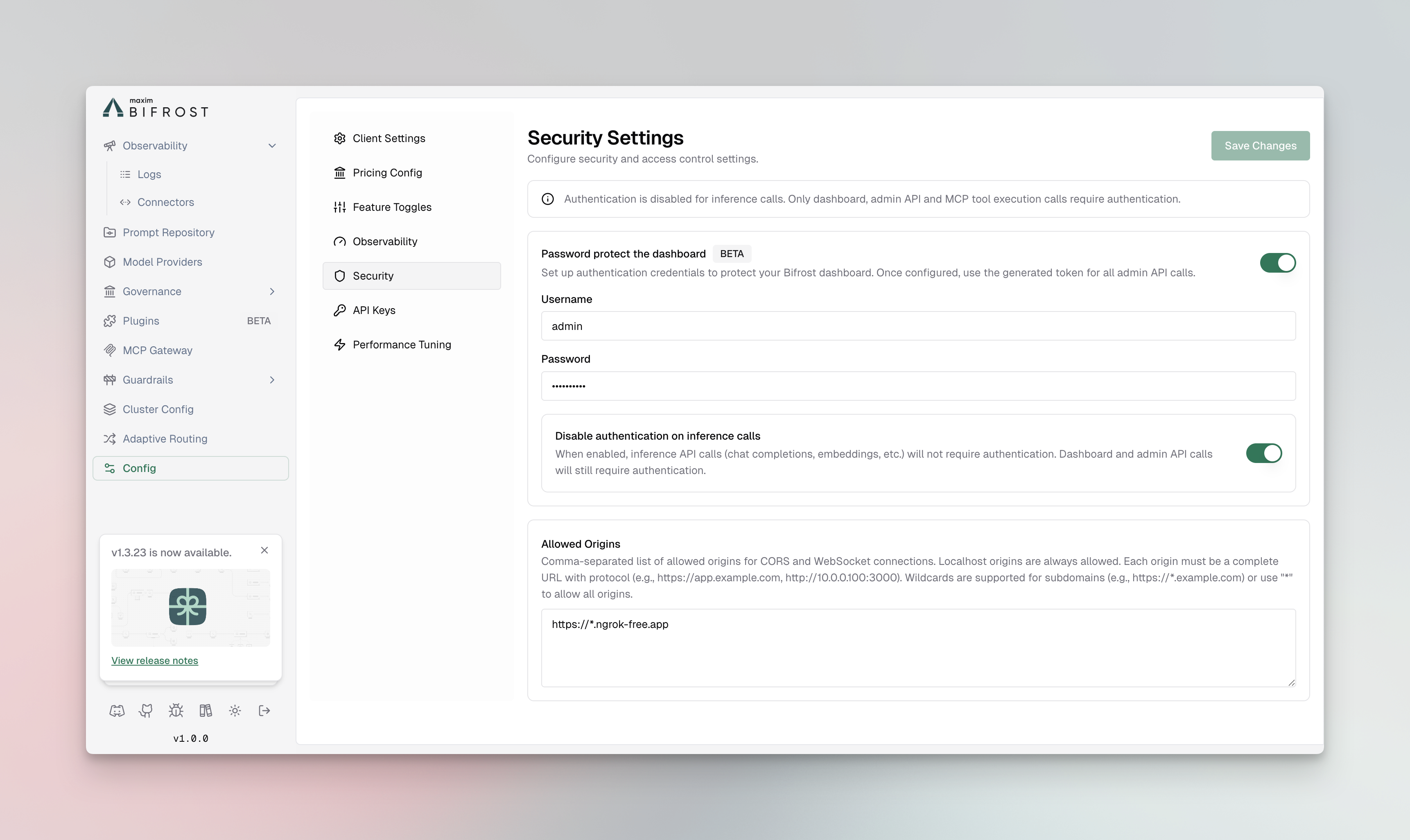 Setting up auth